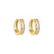 Gold Ear Hoop CZ Earrings - Zafari Studio Jewelry